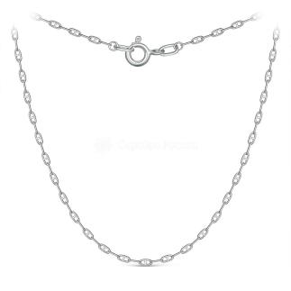 Цепь из серебра родированная - Якорь Гуччи, 50 см