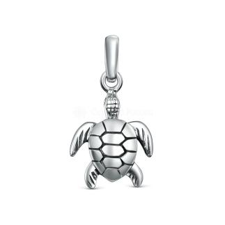 Подвеска из чернёного серебра - Черепашка