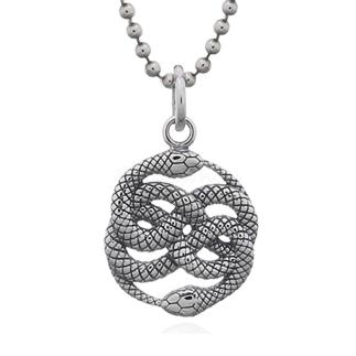Подвеска из чернёного серебра - Змеи