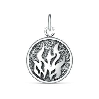 Подвеска из чернёного серебра - Огонь