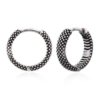 Серьги из чернёного серебра