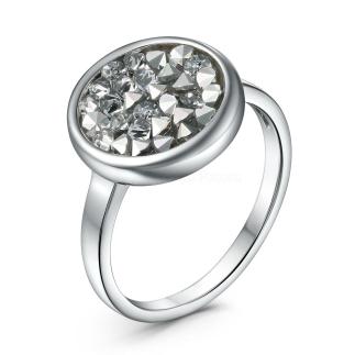 Кольцо из серебра с кристаллом Премиум Австрия родированное