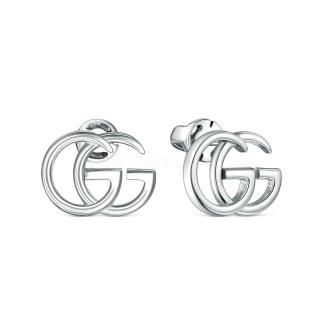 Серьги-пусеты из серебра родированные - GG