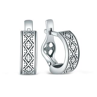 Серьги из чернёного серебра