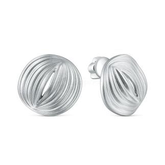 Серьги-пусеты из серебра родированные