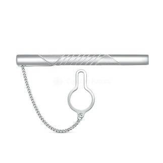 Зажим для галстука из серебра родированный