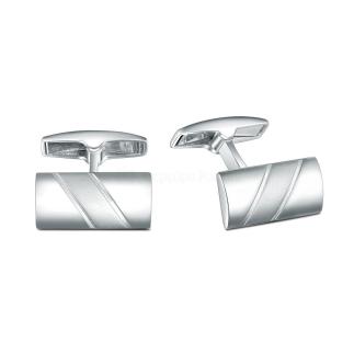 Запонки мужские из родированного серебра