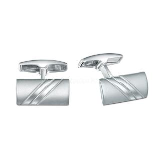 Запонки мужские из родированного серебра