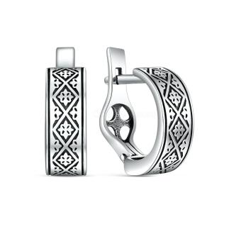 Серьги из чернёного серебра