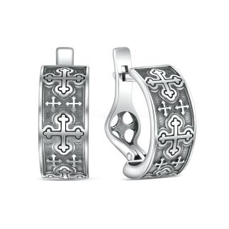 Серьги из чернёного серебра