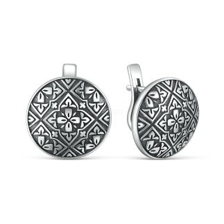 Серьги из чернёного серебра