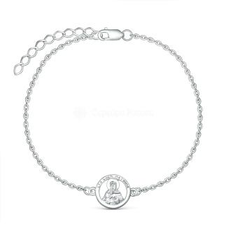 Браслет православный из серебра родированный - Святая Матрона