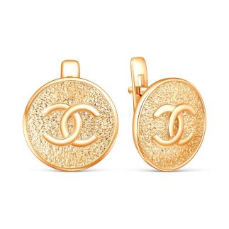 Серьги из золочёного серебра