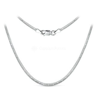 Цепь из серебра родированная - 40 см