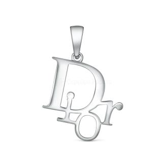 Подвеска из серебра родированная