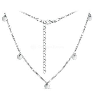 Цепь из серебра родированная - 40 см