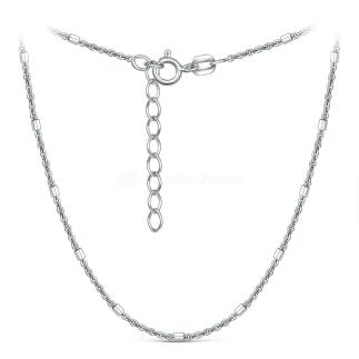 Цепь из серебра родированная - 50 см