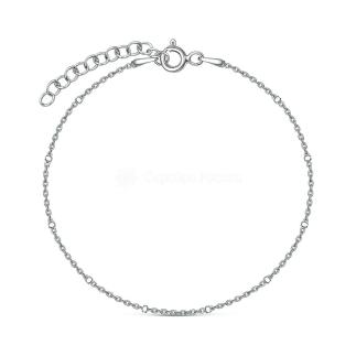 Браслет из серебра родированный - 18 см