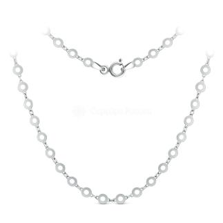 Цепь из серебра родированная - 45 см