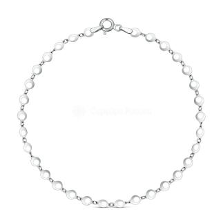 Браслет из серебра родированный