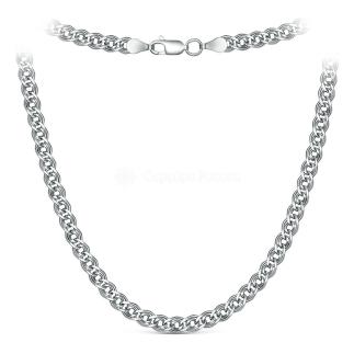 Цепь из серебра родированная - Нонна, 50 см