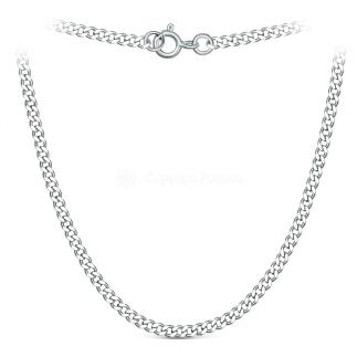 Цепь из серебра родированная - Панцирь, 55 см