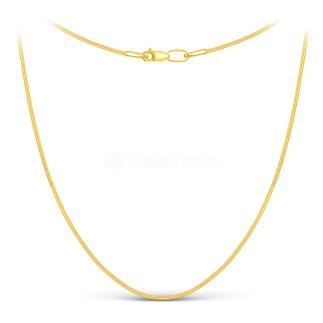 Цепь из серебра (лимонное золочение) - Снейк, 55 см