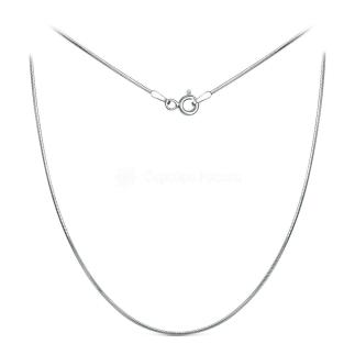 Цепь из серебра родированная - Снейк, 45 см