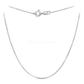 Цепь из серебра родированная - Снейк, 40 см