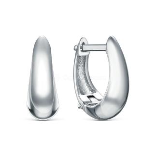 Серьги из серебра родированные