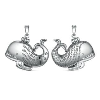 Складень кит из чернёного серебра - Молитва пророка Иона, Канон Андрея Критского