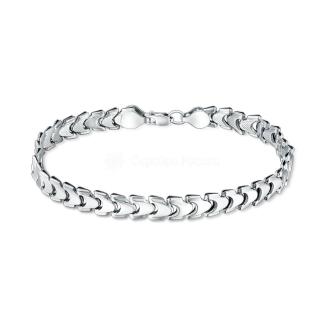 Браслет двухсторонний из серебра родированный