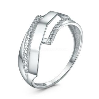 Кольцо из серебра родированное