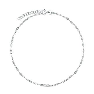 Браслет из серебра родированный (на ногу)