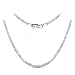 Цепь из серебра родированная - 50 см