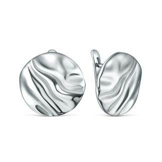 Серьги из серебра родированные