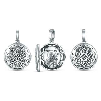 Складень из чернёного серебра - Кзанская Божья Матерь