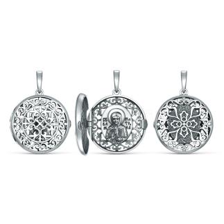 Складень из чернёного серебра - Блаженная Матрона Московская