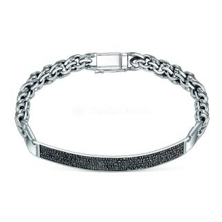 Браслет православный из чернёного серебра - Молитва 