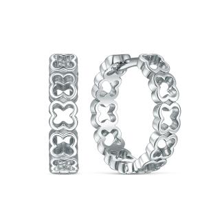 Серьги из серебра родированные