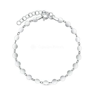 Браслет из серебра родированный (удлинитель 3 см)