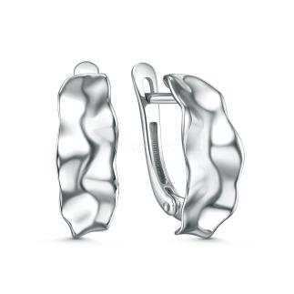 Серьги из серебра родированные