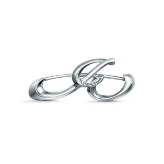 Брошь из серебра родированная - Буква 