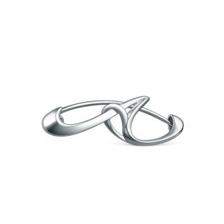 Брошь из серебра родированная - Буква 