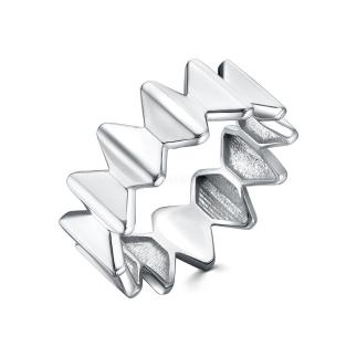 Кольцо из серебра родированное