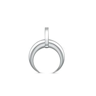 Подвеска из родированного серебра - Лунница