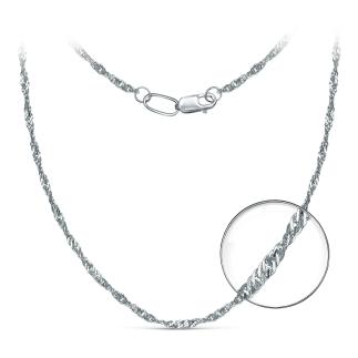 Цепь из серебра родированная - Сингапур, 50 см