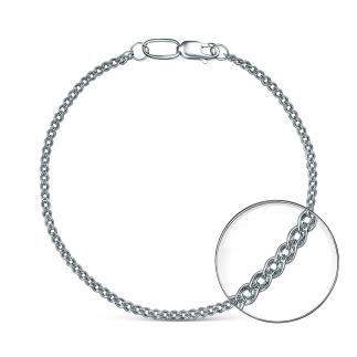 Браслет из серебра родированный - Нонна, 16 см