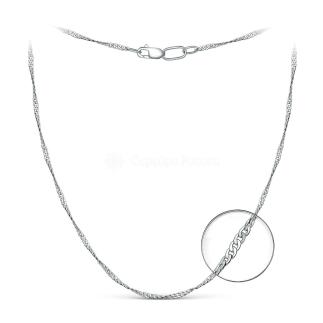 Цепь из серебра родированная - Сингапур, 55 см