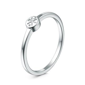 Кольцо из серебра родированное - Хризма